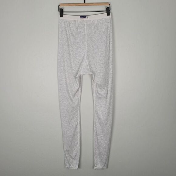 Patagonia Size M Vintage Capilene Base Layer Bottom Pants Light Gray Heathered - Picture 5 of 12
